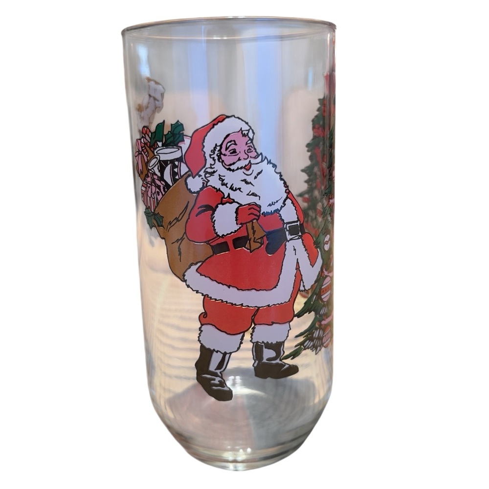 6" Vintage Holiday Glass - Luminarc - One 16 oz Tumbler